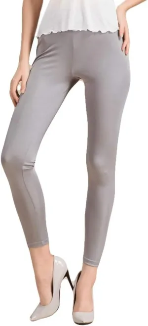 Women 100% Pure Silk Underwear Shirt Stretchy Legging Safety Wear Home Wear Cropped Pants