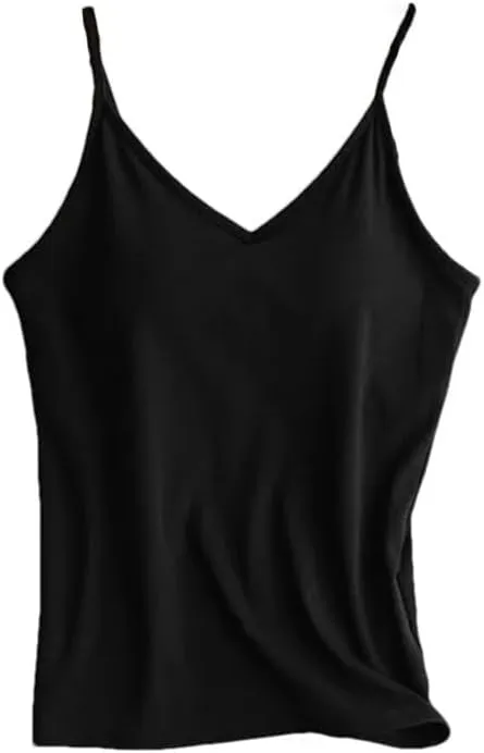 Women Cotton Large Size No Steel Ring Integrated Camisole Bottoming Shirt Slim Multicolor Vest