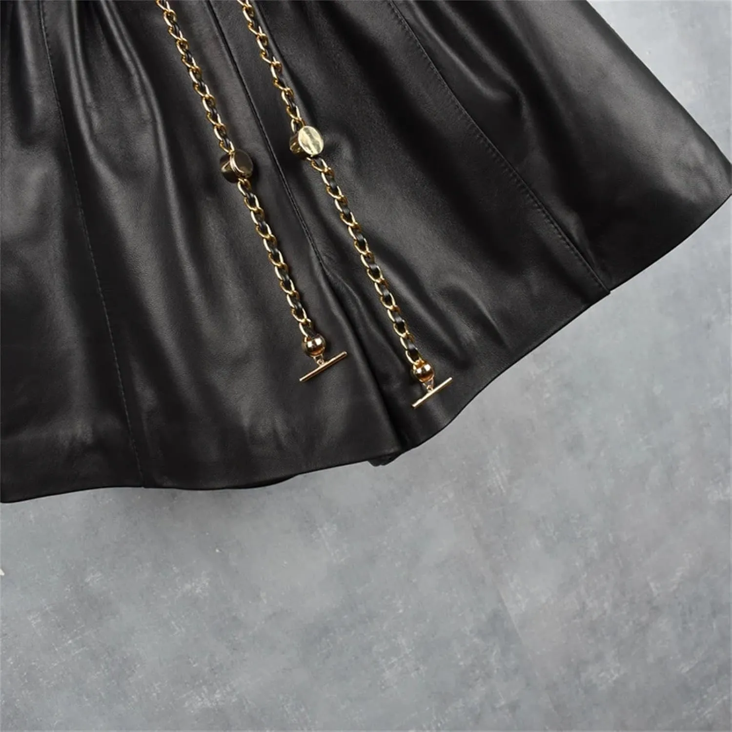 Womens Lace-Up Leather Shorts Punk Style Seasonless Biker Hot Pants