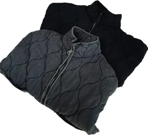 Women's Stand-Up Collar Down Jackets with Pocket Y2k Winter Insulated Vintage Coats Aesthetic Quilted Goth Clothing