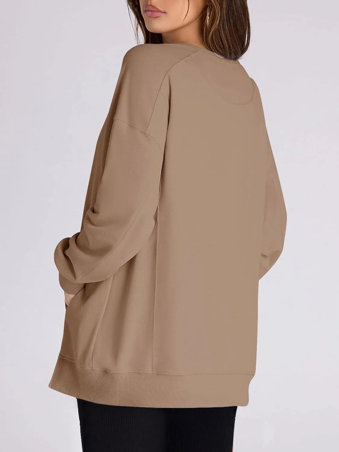 Yousify Womens Oversized Sweatshirts Crewneck Long Sleeve Pullover Tops Spring Sweaters 2025Y2K Clothes with Pockets