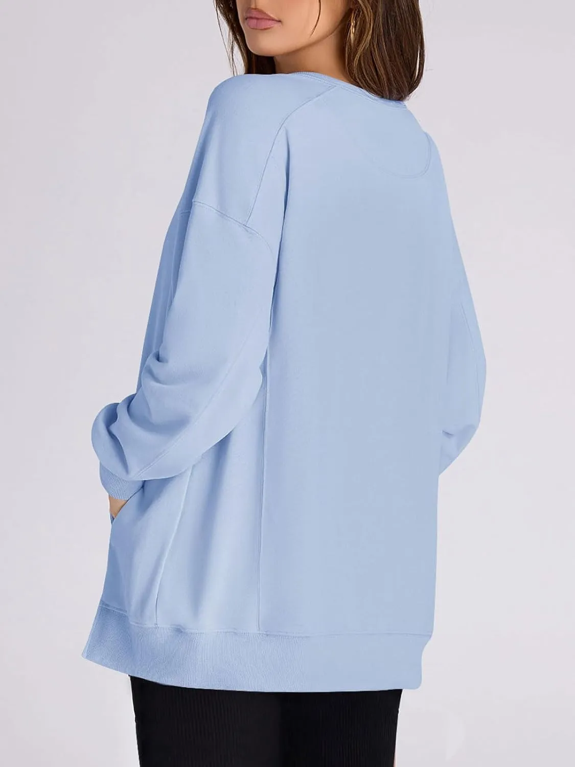 Yousify Womens Oversized Sweatshirts Crewneck Long Sleeve Pullover Tops Spring Sweaters 2025Y2K Clothes with Pockets