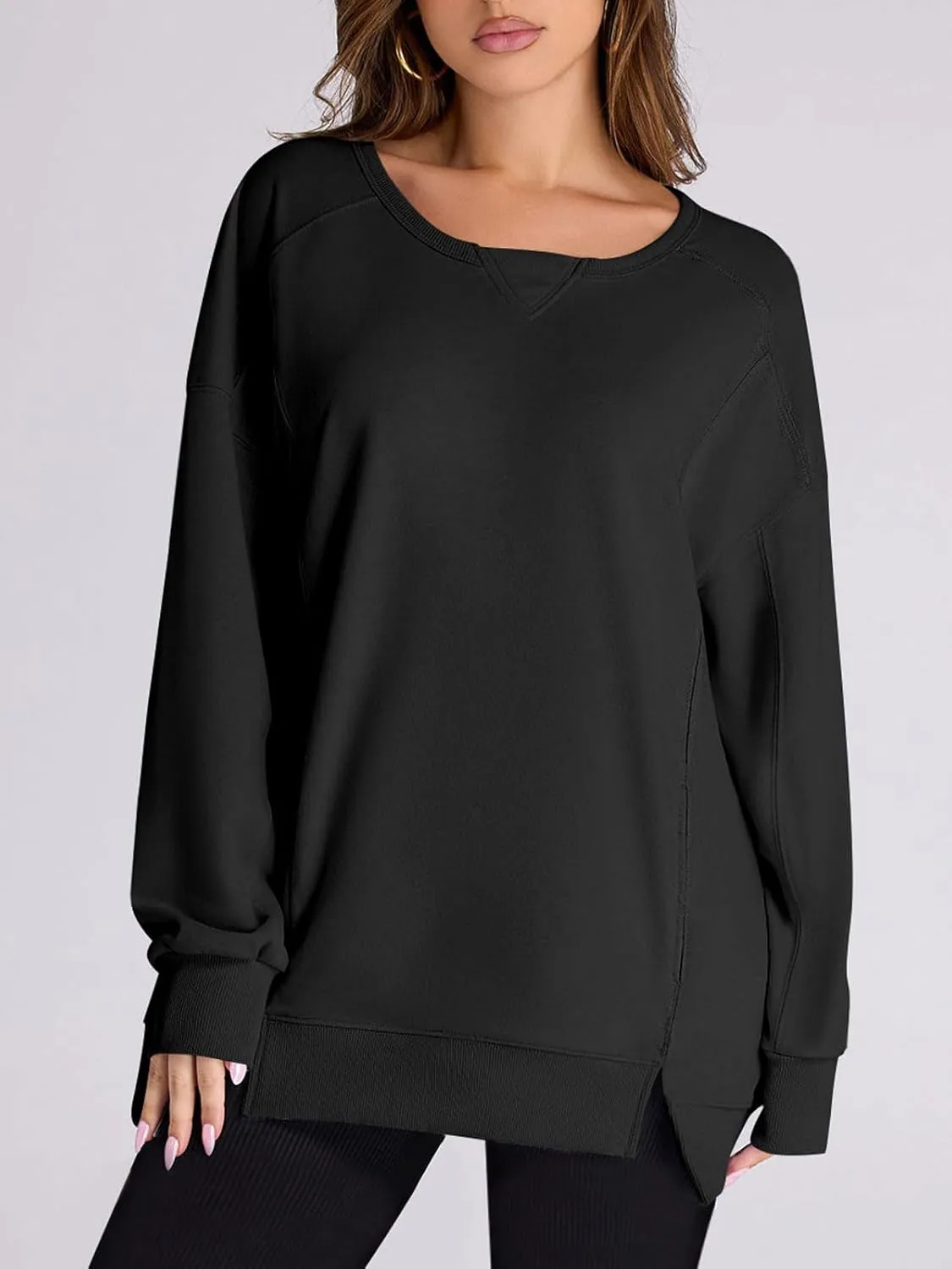Yousify Womens Oversized Sweatshirts Crewneck Long Sleeve Pullover Tops Spring Sweaters 2025Y2K Clothes with Pockets