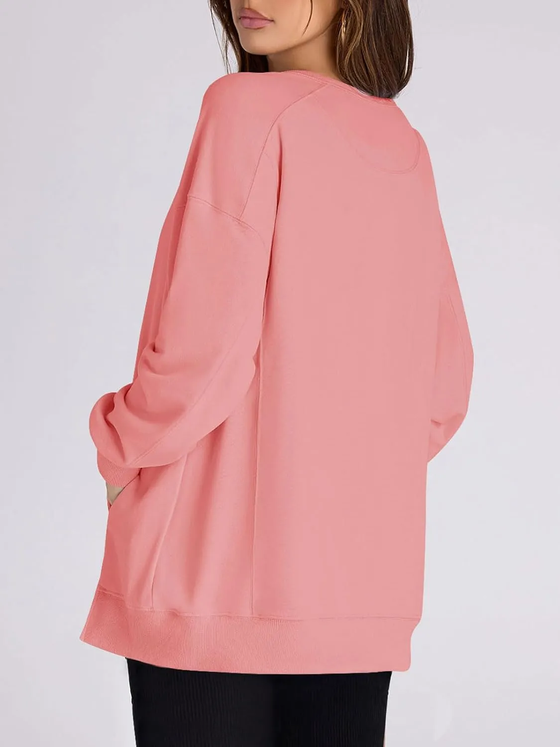 Yousify Womens Oversized Sweatshirts Crewneck Long Sleeve Pullover Tops Spring Sweaters 2025Y2K Clothes with Pockets