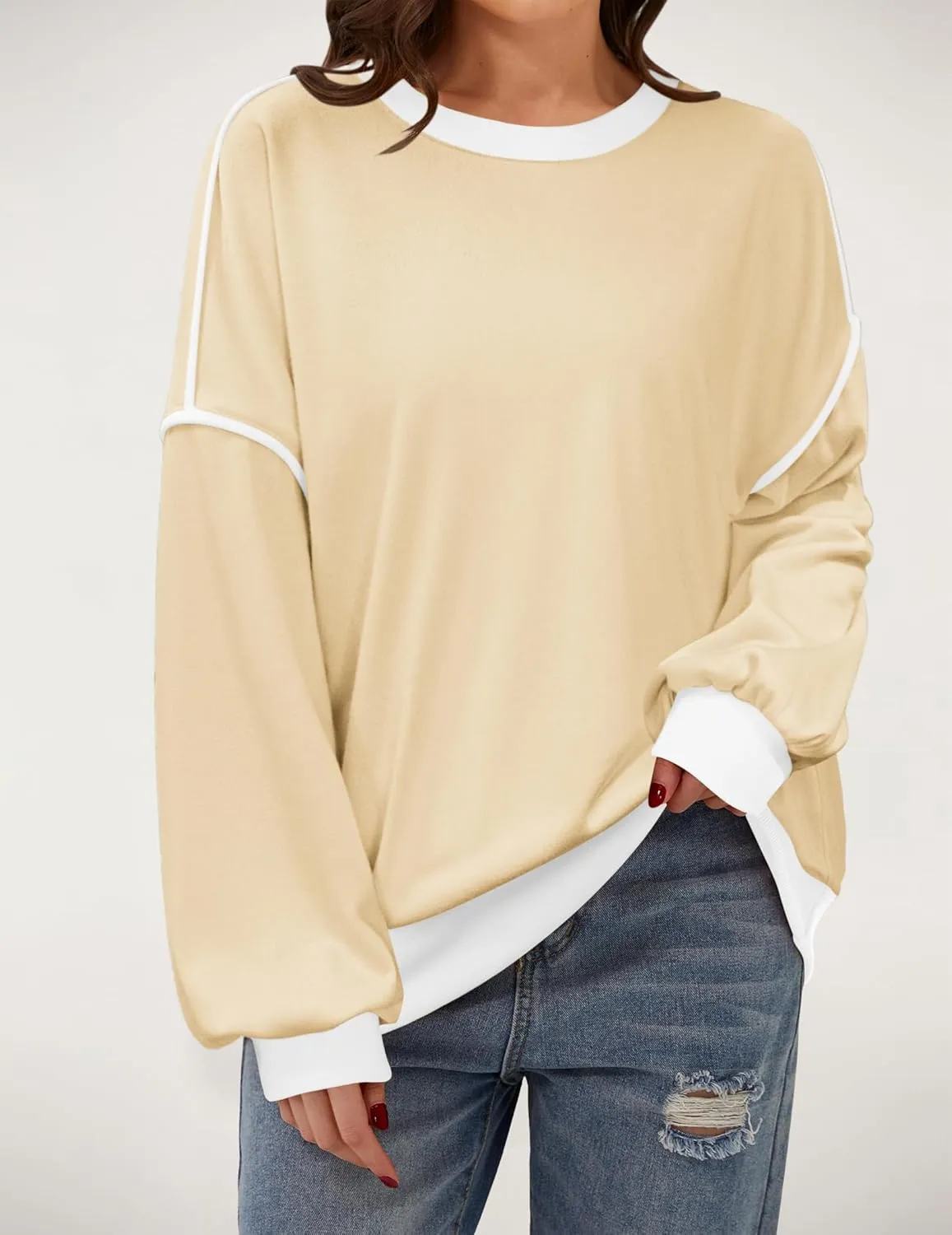 Zeagoo Women Loose Sweatshirts Pullover Tops Long Sleeve Shirt Casual Fall Outfits Y2K Clothes 2024