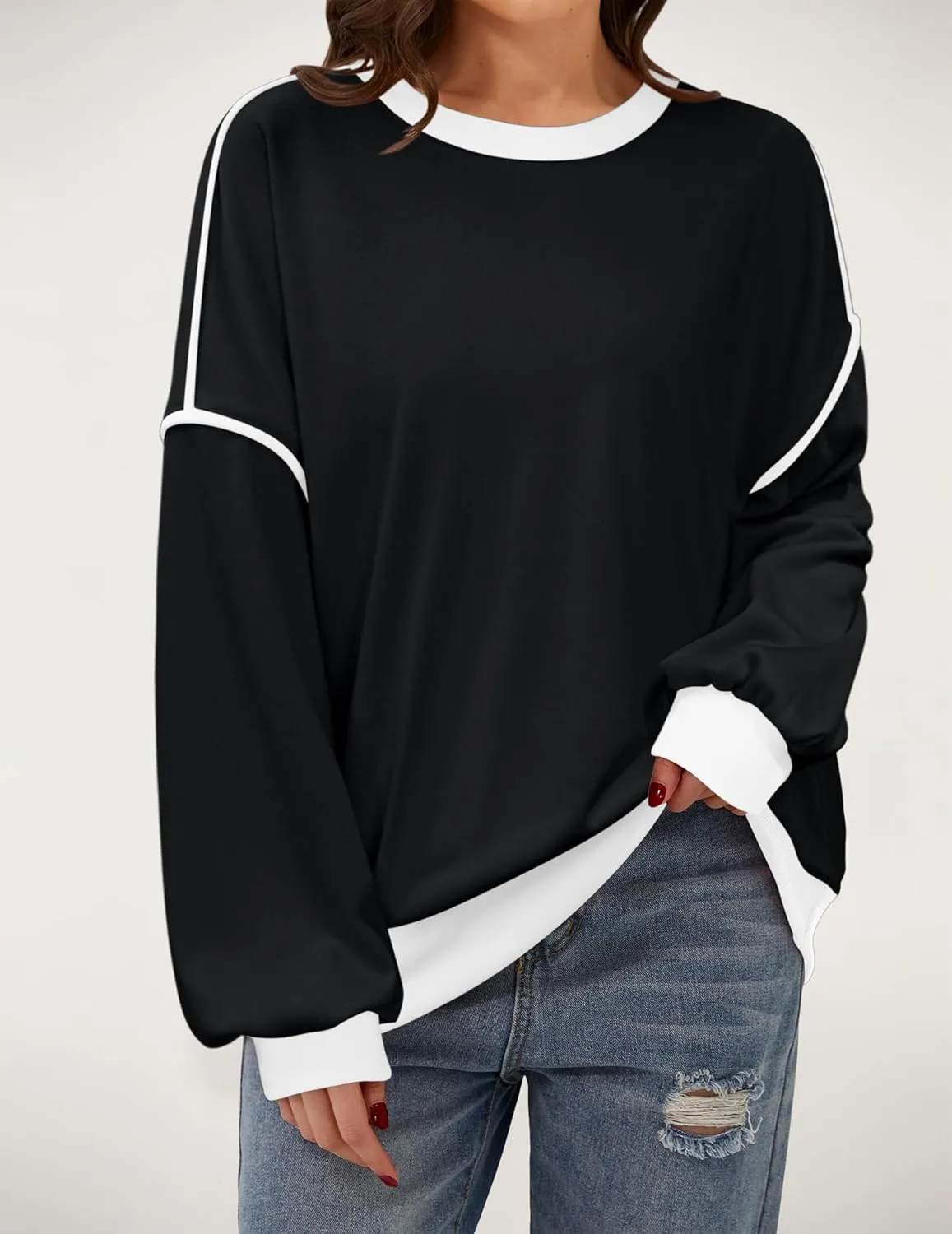 Zeagoo Women Loose Sweatshirts Pullover Tops Long Sleeve Shirt Casual Fall Outfits Y2K Clothes 2024